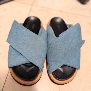 Denim Blue Women's Slide Sandals